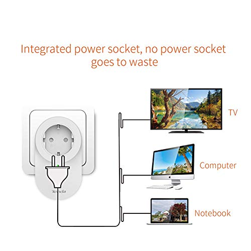 Tenda ph6 AV1000 Gigabit Power Line Pass-Through Adaptador Kit (1000Mbit/s, Home Plug AV2, Modo de Ahorro de energía, Plug and Play), Color Blanco, PH6 | AV1000Mbps | Wired