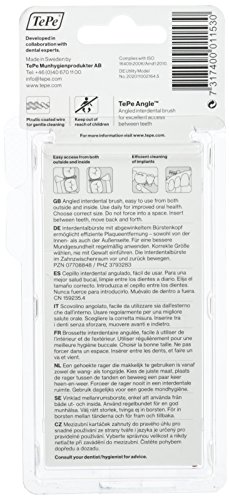 Tepe - Cepillos interdentales angulados (0,5 mm, 6 unidades), color rojo