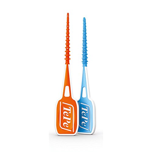 Tepe Easypick - Juego de cepillos interdentales (tallas S-XS y M-L, 2 paquetes de 36 unidades), color azul y naranja