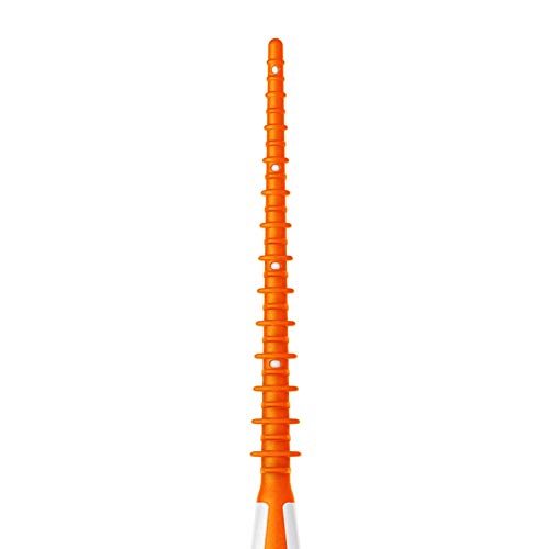 TePe Palillos interdentales EasyPick/Palillos de limpieza interproximal, para espacios estrechos y muy estrechos, tamaño XS/S / 36 unidades en un práctico estuche de viaje, color naranja