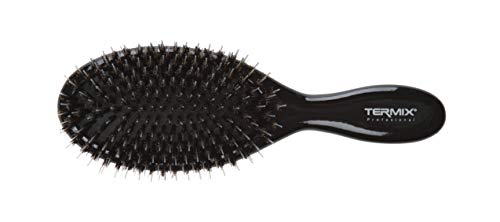 Termix - Cepillo de pelo para extensiones. Mezcla de fibras naturales de jabalí y nylon flexible que no dañan la unión o fijación. Tamaño pequeño. Disponible en 2 tamaños.
