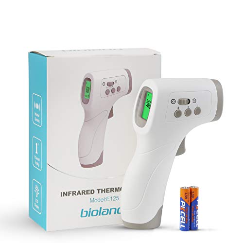 Termómetro de Frente, Termómetro Digital Infrarrojo Lecturas Precisas Instantáneas, Termómetro Frontal sin Contacto Profesional para Bebés, Niños, Adultos (Blanco)