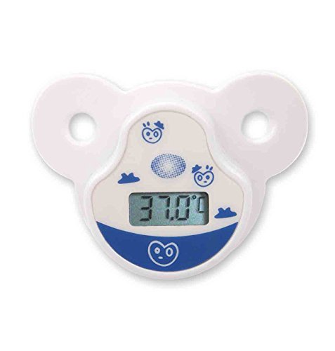 Termómetro digital con forma de chupete, Chupete suave, Pantalla LCD, Termómetro infantil, Mobiclinic