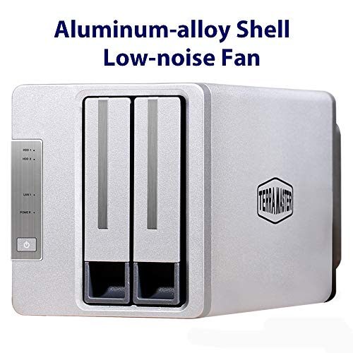 TerraMaster F2-210 NAS 2 bahías Quad Core Multimedia de Almacenamiento en la Nube Personal (Sin Discos)