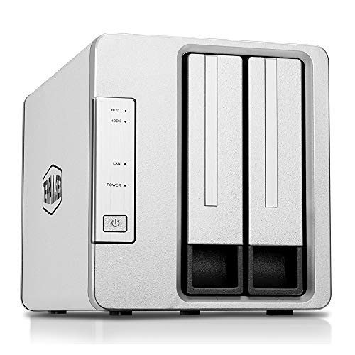 TerraMaster F2-210 NAS 2 bahías Quad Core Multimedia de Almacenamiento en la Nube Personal (Sin Discos)