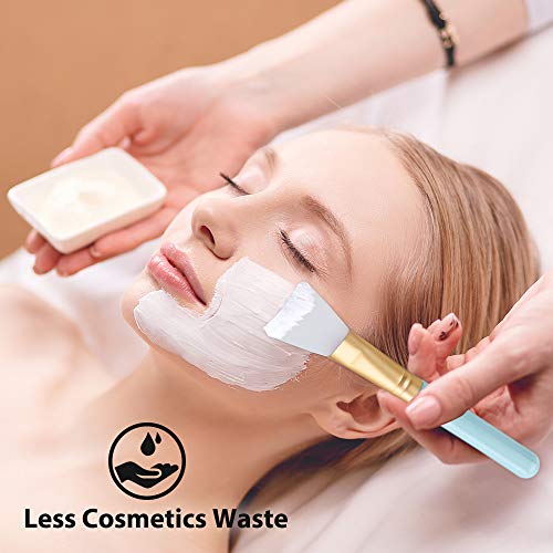 Terresa cepillo de la máscara de la cara, Juego de 4 brochas de silicona para aplicar máscaras faciales, máscara de barro, cosmética, para la cara, máscara de ojos, suero o bricolaje