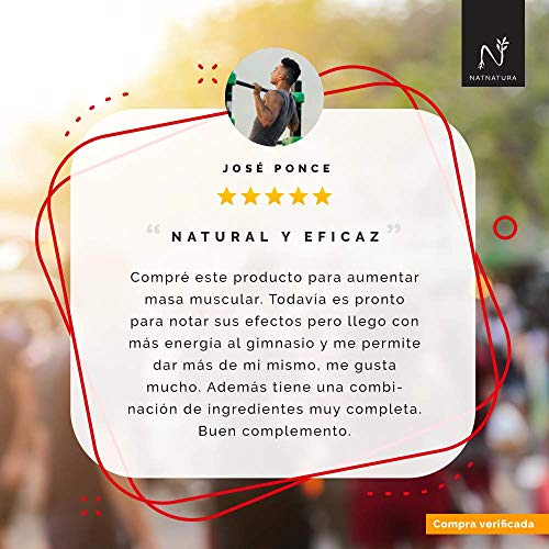 Testosterona. Aumento rendimiento masculino y deportivo. 90 cápsulas vegetales. Potenciador de testosterona natural Vegano y sin gluten.