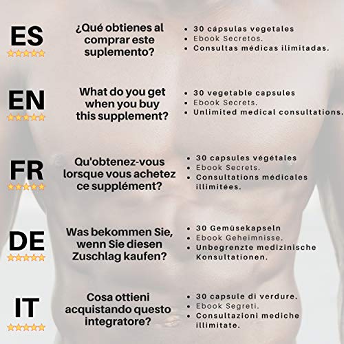 Testosterona pura para hombres 12-EN-1 Ginseng + Maca + Zinc + Vitamina E, Rendimiento Muscular y Potenciador, RENDIMIENTO & ENERGIA MAXIMA NATURAL EBOOK +1580MG +MEDICOS