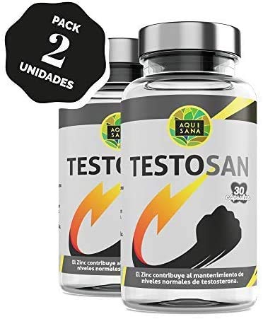 Testosterona Pura |Testosterona Hombre | Potenciador de Testosterona Natural – Fat Burner | Aumenta la Resistencia Muscular Suplemento Deportivo | Maca + Zinc | 60 Cápsulas – Aquisana