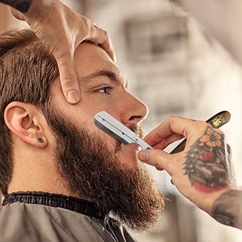 The Cambridge Cutthroat®, Kit de Navaja Afeitar con Bloqueo Pivotante – Navaja Afeitar Barbero para Hombre, Funda de Viaje y Bolsa de Algodón – Accesorios Hombre para un Aseo Perfecto