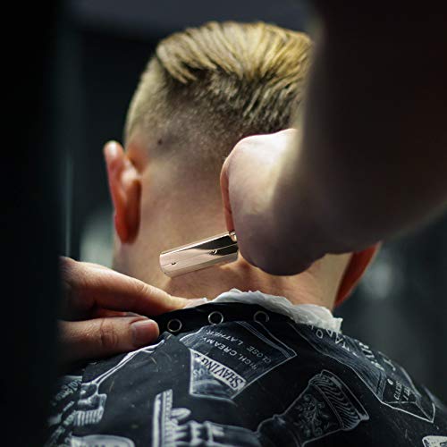 The Cambridge Cutthroat®, Kit de Navaja Afeitar con Bloqueo Pivotante – Navaja Afeitar Barbero para Hombre, Funda de Viaje y Bolsa de Algodón – Accesorios Hombre para un Aseo Perfecto