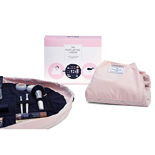 The Flat Lay Co. Neceser de maquillaje | Neceser de viaje plano | Contenido no incluido rosa Rosa rubor 50 cm