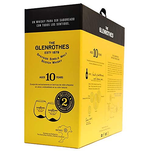 The Glenrothes 10 Años Single Malt Whisky Escocés, 43% + Estuche 2 Vasos - 700 ml
