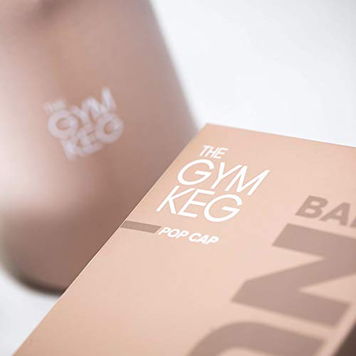 The Gym Keg + Exclusive Sleeve diseño 2018 - Culturismo Botella de Agua para Gimnasio - Botella de Agua Duradera y Resistente de 2.2 litros - BPA Grandes Botellas de Agua para Deportes de Medio galón