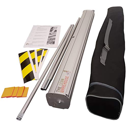 The Lean Warehouse - Divisor de plástico emergente, 800 mm x 2000 mm, PVC transparente/transparente, pantalla de distanciamiento social, protector de estornudos