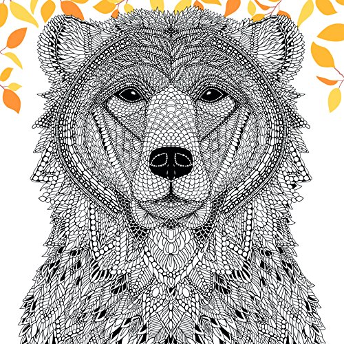 The Menagerie: Animal Portraits to Colour (Art Therapy)
