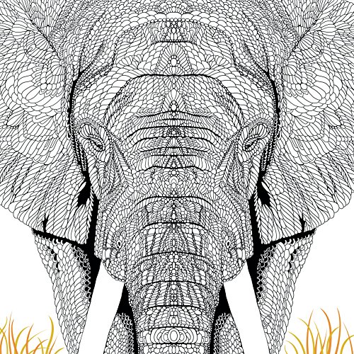 The Menagerie: Animal Portraits to Colour (Art Therapy)