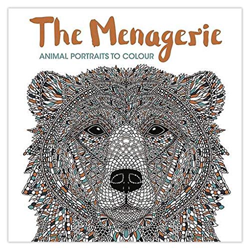 The Menagerie: Animal Portraits to Colour (Art Therapy)