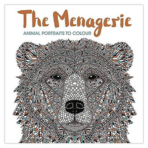 The Menagerie: Animal Portraits to Colour (Art Therapy)