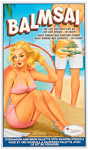 theBalm Balmsai Eyeshadow and Brow Palette with Shaping Stencils - 18 Colors