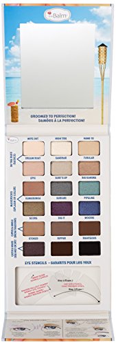 theBalm Balmsai Eyeshadow and Brow Palette with Shaping Stencils - 18 Colors