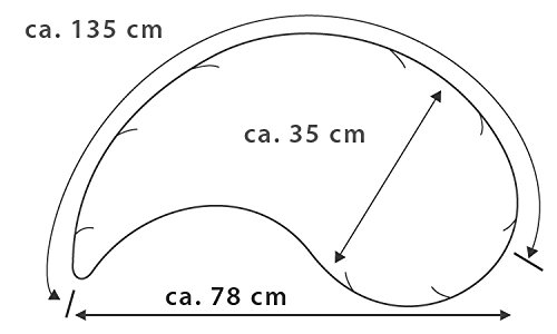 Theraline Yinnie - Cojín de lactancia flores de verano Talla:135x35cm