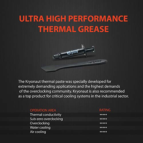 Thermal Grizzly Kryonaut 12.5W/m·K 1g compuesto - Disipador de calor (1 g, -200 - 350 °C)