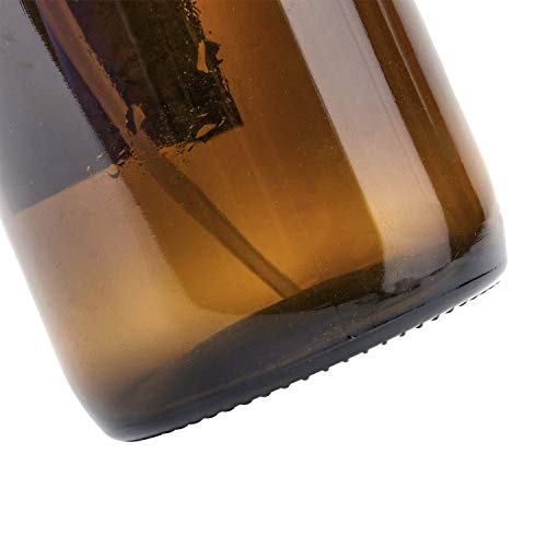 THETIS Botellas de Spray vacías de ámbar Boston de 455ml (2 Paquete de) - Contenedor rellenable con pulverizadores de gatillo, Tapas y Etiquetas, Frasco de Vidrio para aceites Esenciales