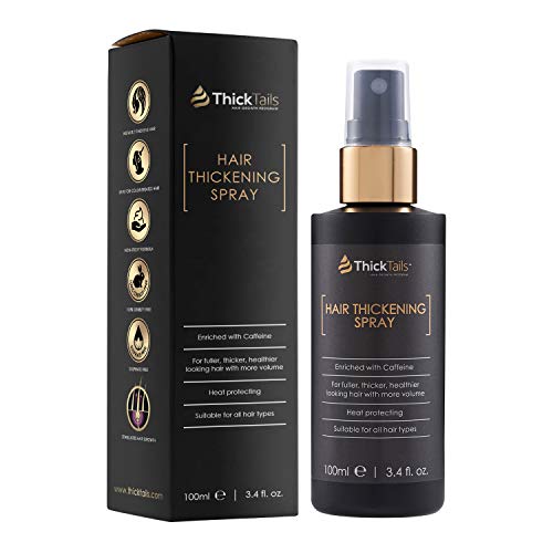 ThickTails - Spray espesante para el cabello, 3.4 onzas - Consigue un cabello más grueso en segundos. Productos tónicos espesantes para el cabello para mujeres. Con cafeína