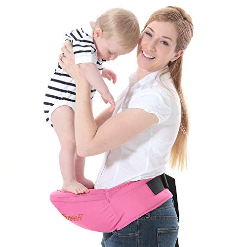 ThreeH Ligero para cintura asiento bebé con carrito de bebé para de cadera BC10,Pink