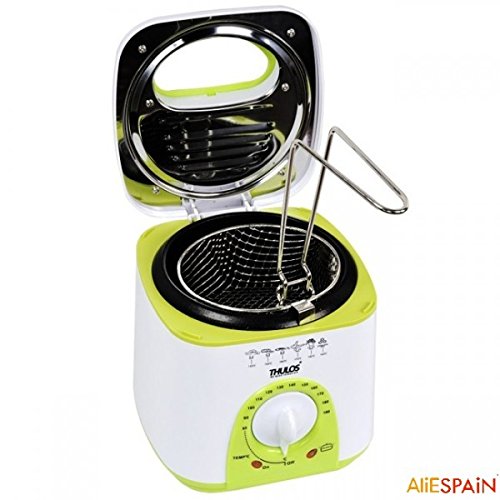 Thulos Nueva freidora eléctrica con Capacidad de 1 litro de Aceite, termostato y 950W TH-FR10.
