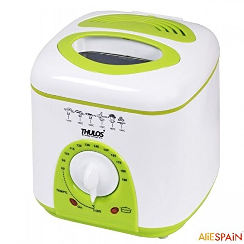 Thulos Nueva freidora eléctrica con Capacidad de 1 litro de Aceite, termostato y 950W TH-FR10.