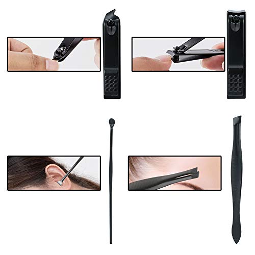 Thursday April Set de Manicura, kit de Pedicura Set de Pedicura Set de Viaje de Pedicura de Manicura Kits de Enfermería Estuche de Viaje de Cuero Estuche de Viaje de Belleza (7 pcs)