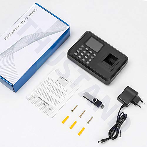 Thustand 2.4" TFT USB Máquina de Asistencia Biométrica de Huella Dactilar con 8G Memoria Flash, Registrador de Cheques del Empleado, LCD Pantalla, Sistema Española