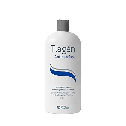 TIAGÉN– Crema antiestrías hidratante - Colágeno, vitaminas, Rosa Mosqueta-250 ml