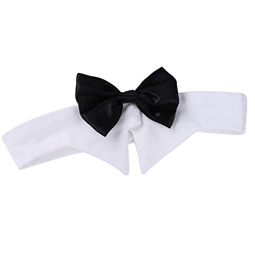 TiaoBug 3Pcs Conjunto Erótico de Ropa Interior para Hombres Esmoquin Atractiva Disfraz Traje de Mayordomo Caballero Blanco Negro con Bóxer+Corbata+Brazaletes Negro&Blanco M