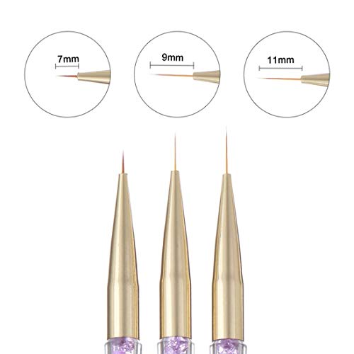 Tienda de Hanks Pincel delineador Flor Rejilla de la Imagen Pintura acrílica Mango de la Herramienta de manicura Dibujo (Color : Blue Rod Blue Diamond)