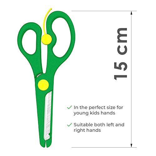Tijeras infantiles de seguridad, color rojo, azul, amarillo o verde, color Gruen
