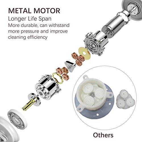 Tilswall Cepillo Limpieza Eléctrico 300 RPM,Spin Scrubber 4000 mAh,70-110CM Extensible,Ajustable 0-80 °,4 Cabezales Diferentes para Bañera,Azulejo,Piso, Pared de Baño y Cocina