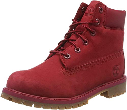 Timberland 6 Inch Premium Waterproof (Toddler), Botas Clasicas Unisex-Niños, Rojo Medium Red Nubuck, 20 EU