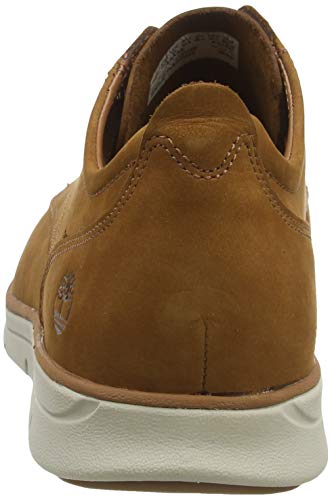 Timberland Bradstreet Plain Toe Sensorflex, Zapatos de Cordones Oxford para Hombre, Marrón Rust Nubuck, 44 EU