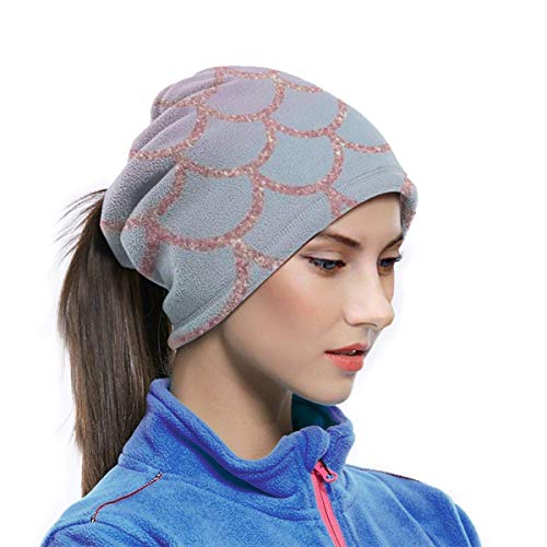 Timdle Neck Gaiter,Mermaid Fish Scale Pink Windproof Face Bandana Magic Scarf Headwear Headwear For Men & Women