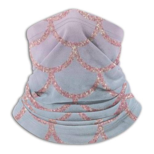 Timdle Neck Gaiter,Mermaid Fish Scale Pink Windproof Face Bandana Magic Scarf Headwear Headwear For Men & Women
