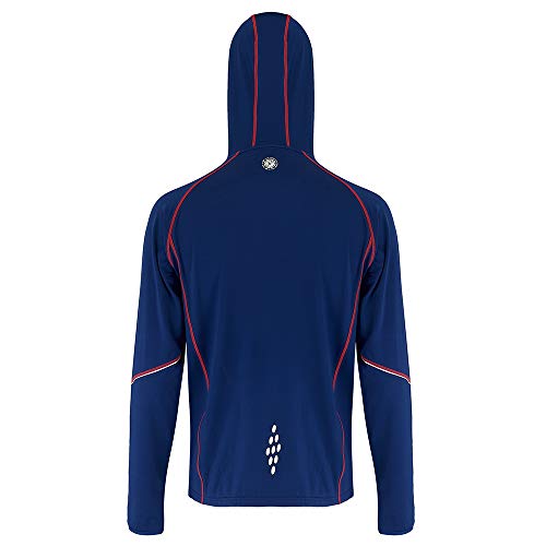 Time To Run Chaqueta Térmica Deportiva para Hombre con Capucha Running M Azul Medianoche