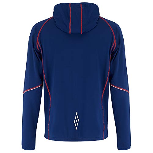 Time To Run Chaqueta Térmica Deportiva para Hombre con Capucha Running M Azul Medianoche
