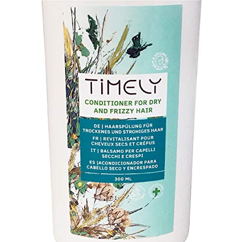 Timely - Acondicionador hidratante y nutritivo para cabellos secos y encrespados, 300 ml