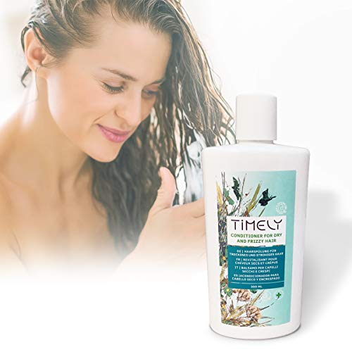 Timely - Acondicionador hidratante y nutritivo para cabellos secos y encrespados, 300 ml