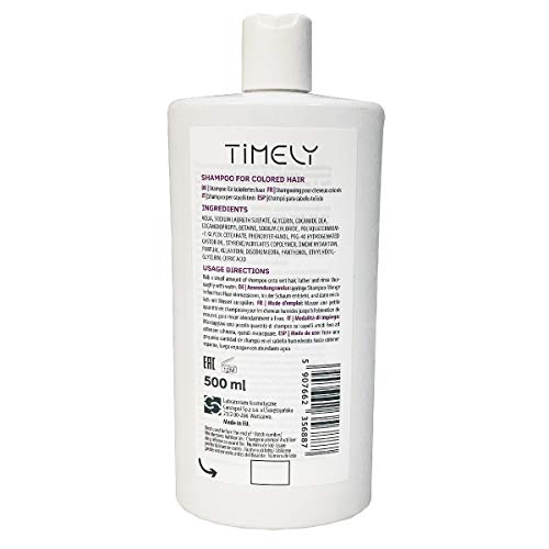 Timely - Champú protector del color para cabello teñido, 500 ml