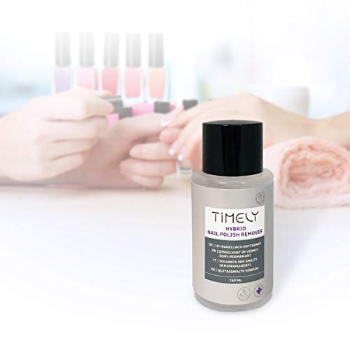 Timely - Quitaesmalte para esmaltes de uñas híbridos con aroma a mango, 150 ml