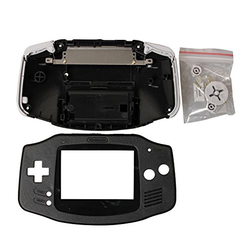 Timorn Reemplazo Completo de Piezas de Shell Pack para Game Boy Advance (Negro)